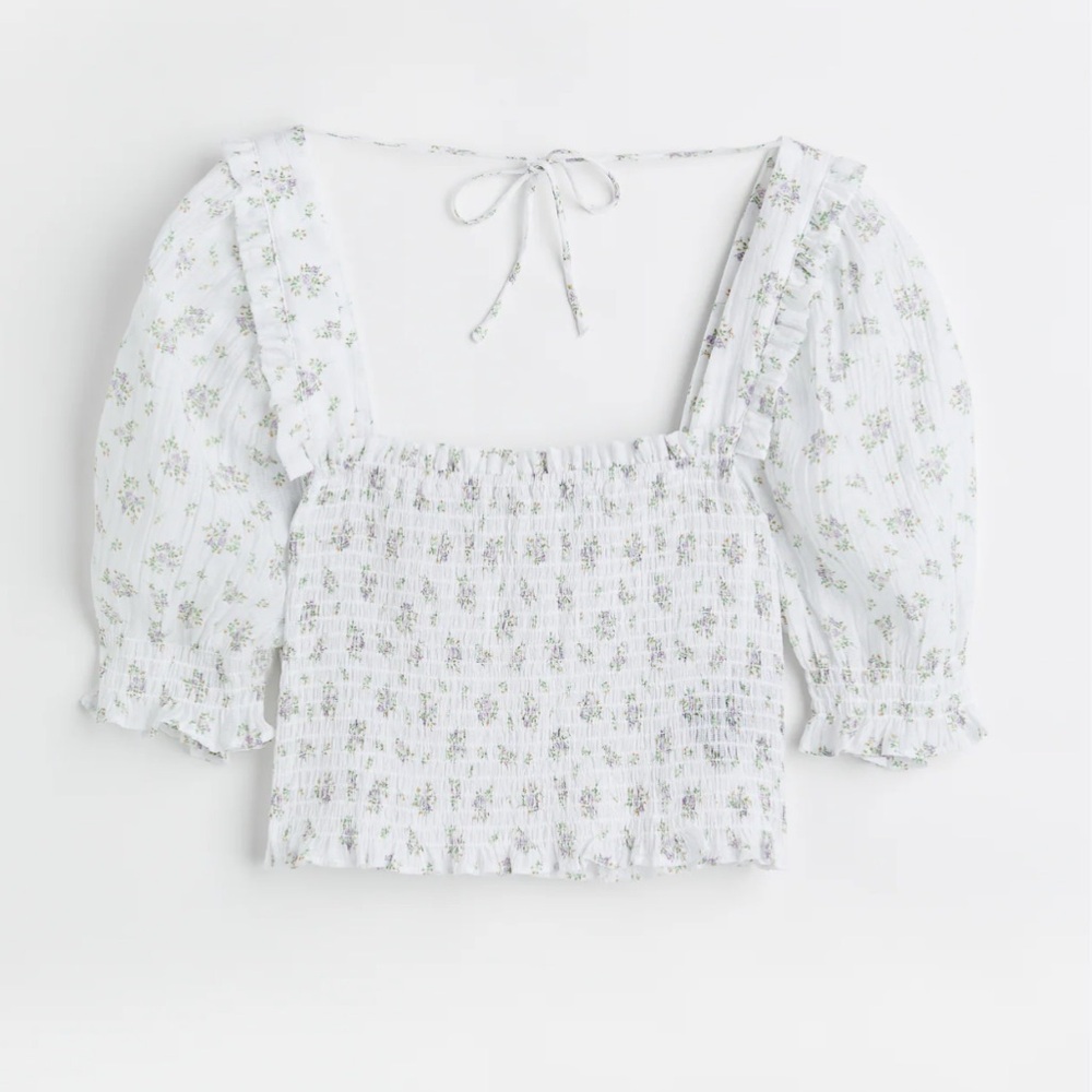 H&M Floral White Women's Top